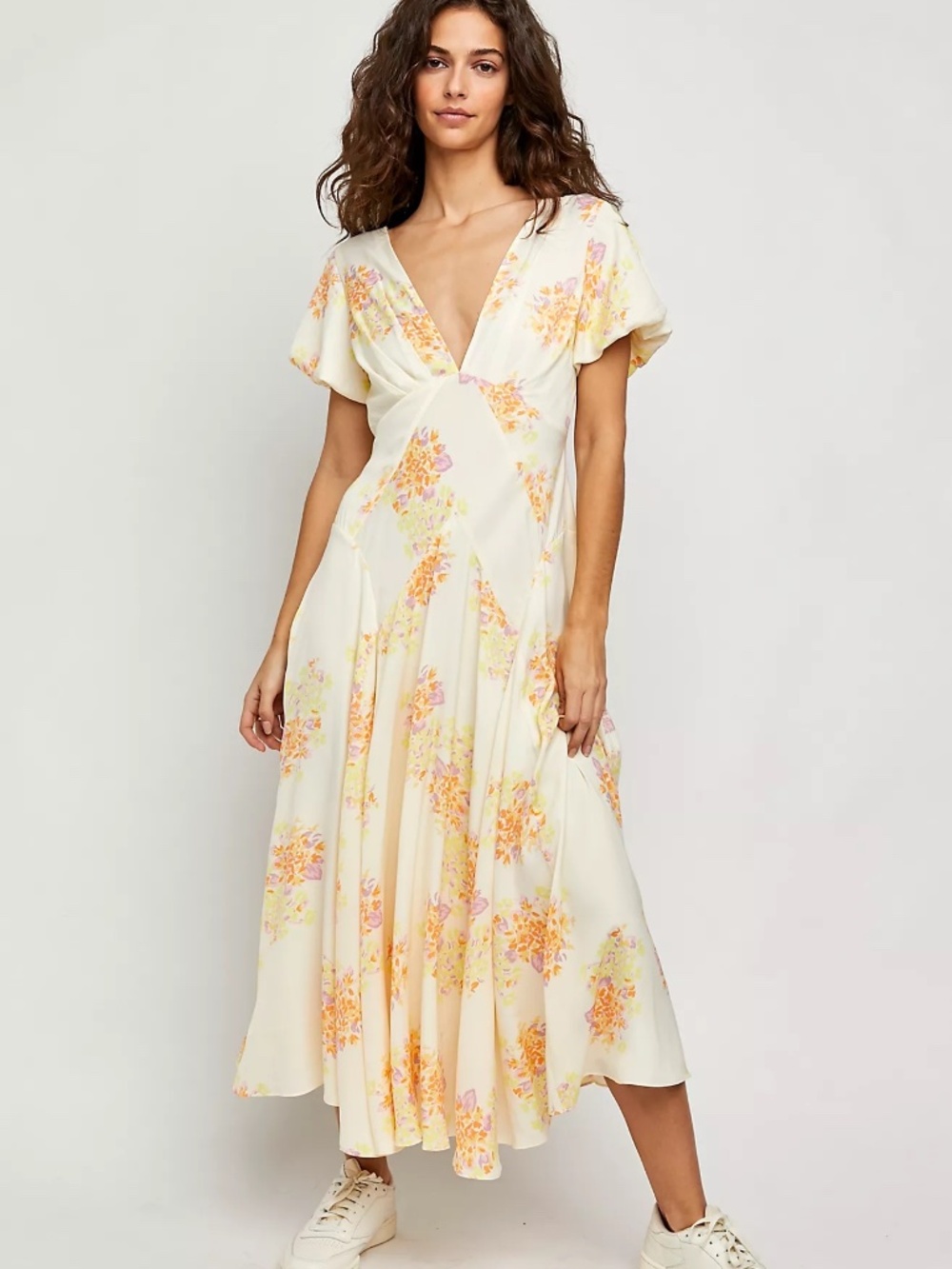 Free People Laura Printed Midi Dress